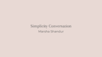 simplicity conversation marsha shandur title