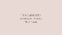 tss gathering information overload title